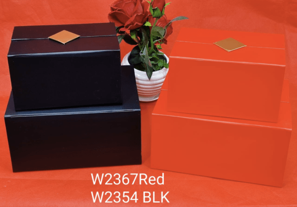 PAPER FLOWER BOX:S/2 (W2367) - Image 2